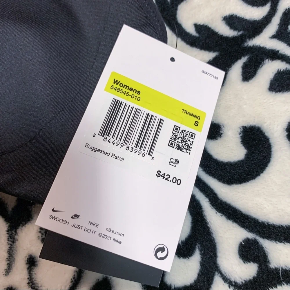 nwt Nike Swoosh Women's Black Sports Bra Size Small - Picture 9 of 14